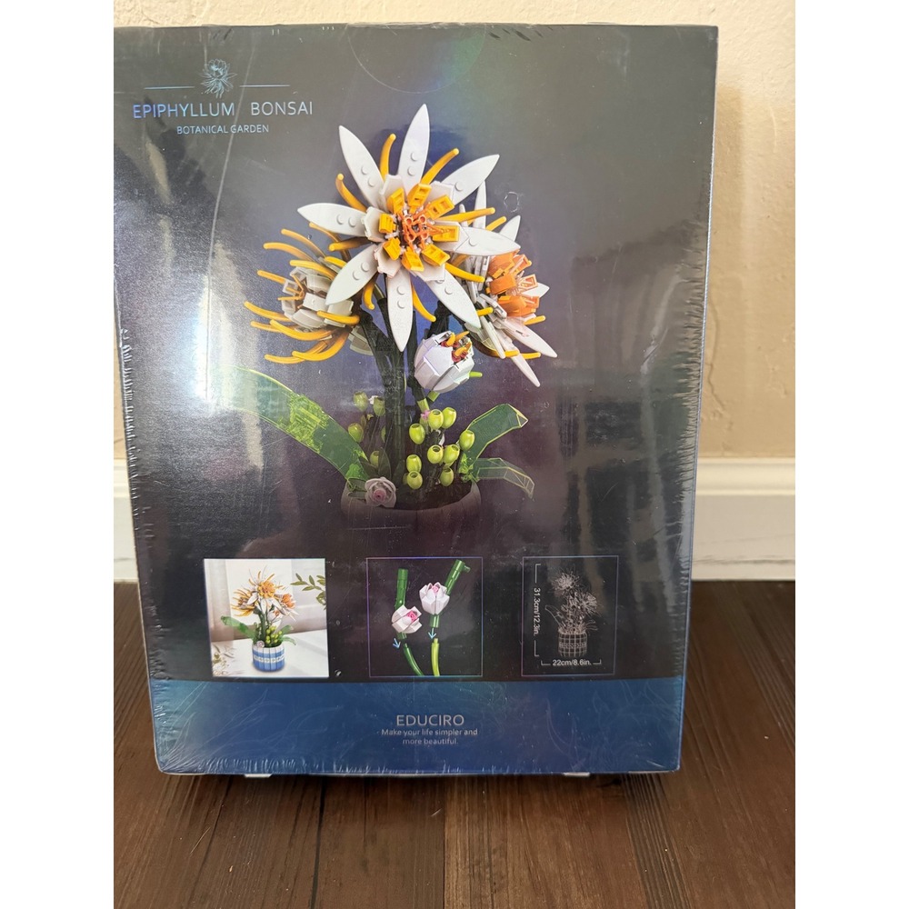 Educiro Epiphyllum Bonsai Botanical Garden Building Set B821‎ 835 Pcs New Sealed